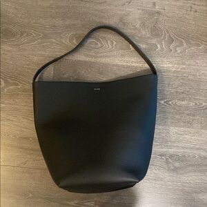Black Leather Tote Bag
